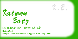 kalman botz business card